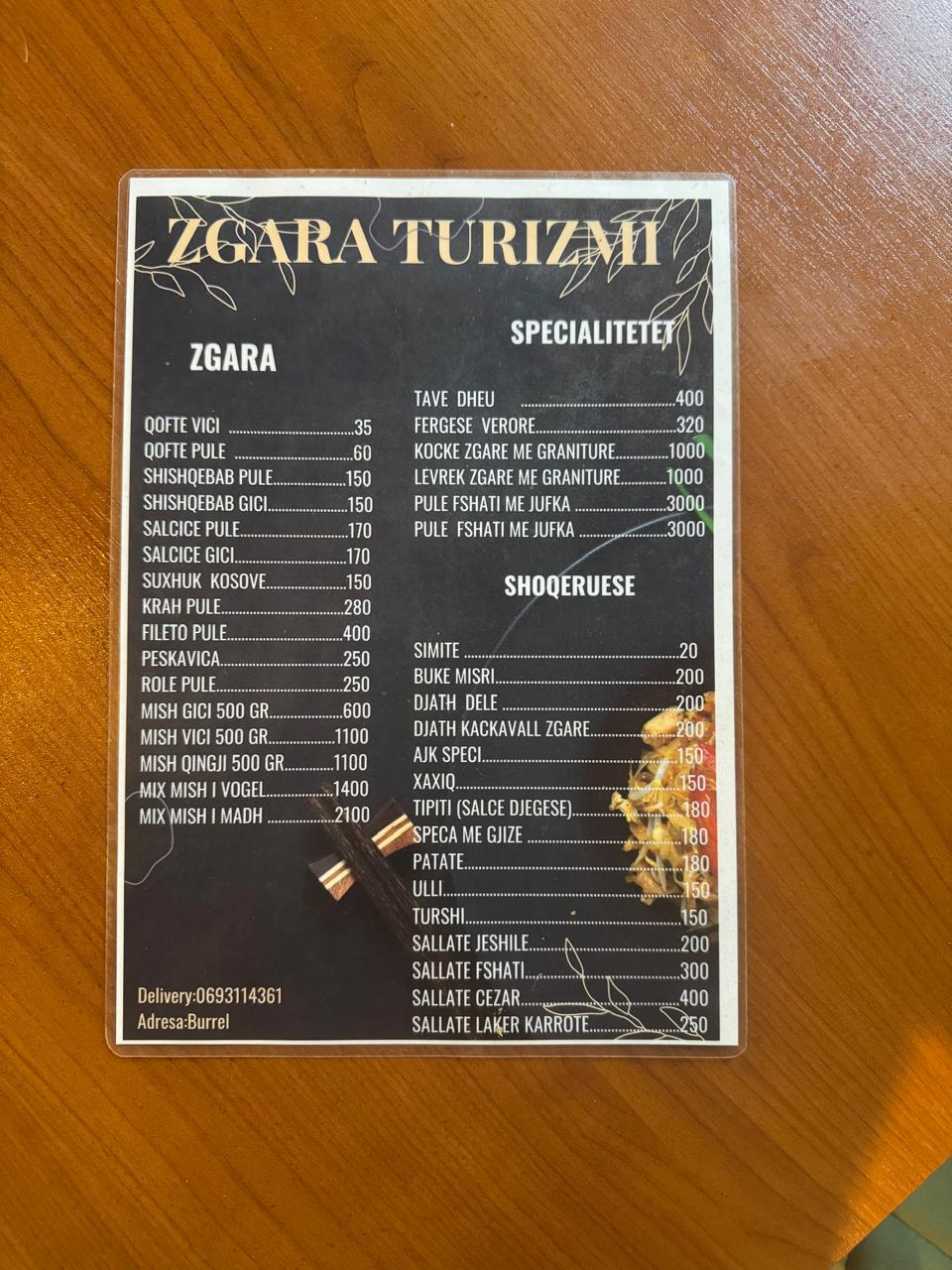 Zgara Turizmi - Burrel
