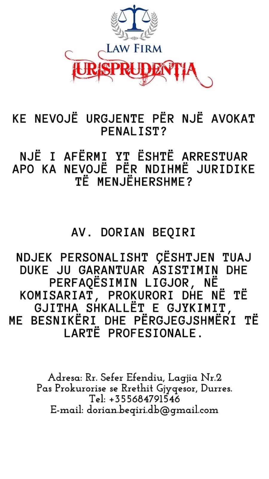 Avokat Dorian Beqiri