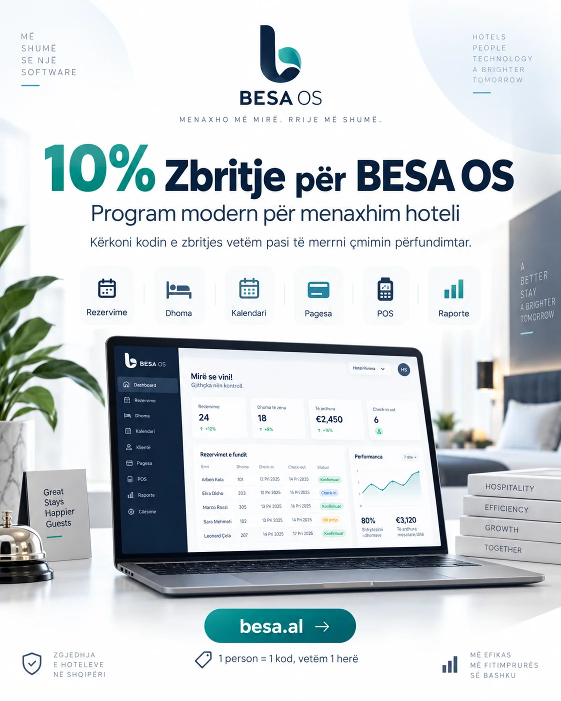 Përfito BESA OS me 10% Zbritje