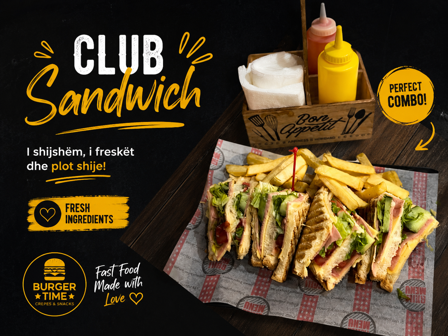 Fast food Burger Time Crepes & Snacks
