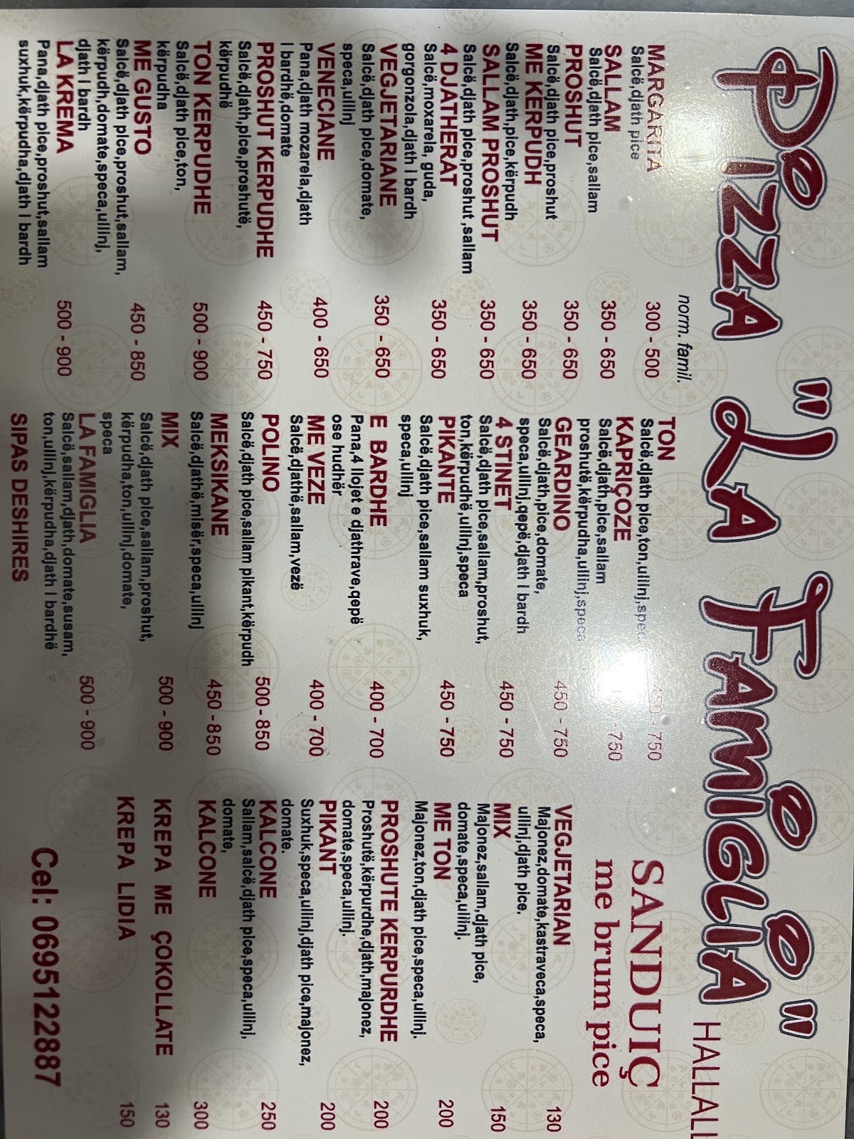 Pizza "La Famiglia"