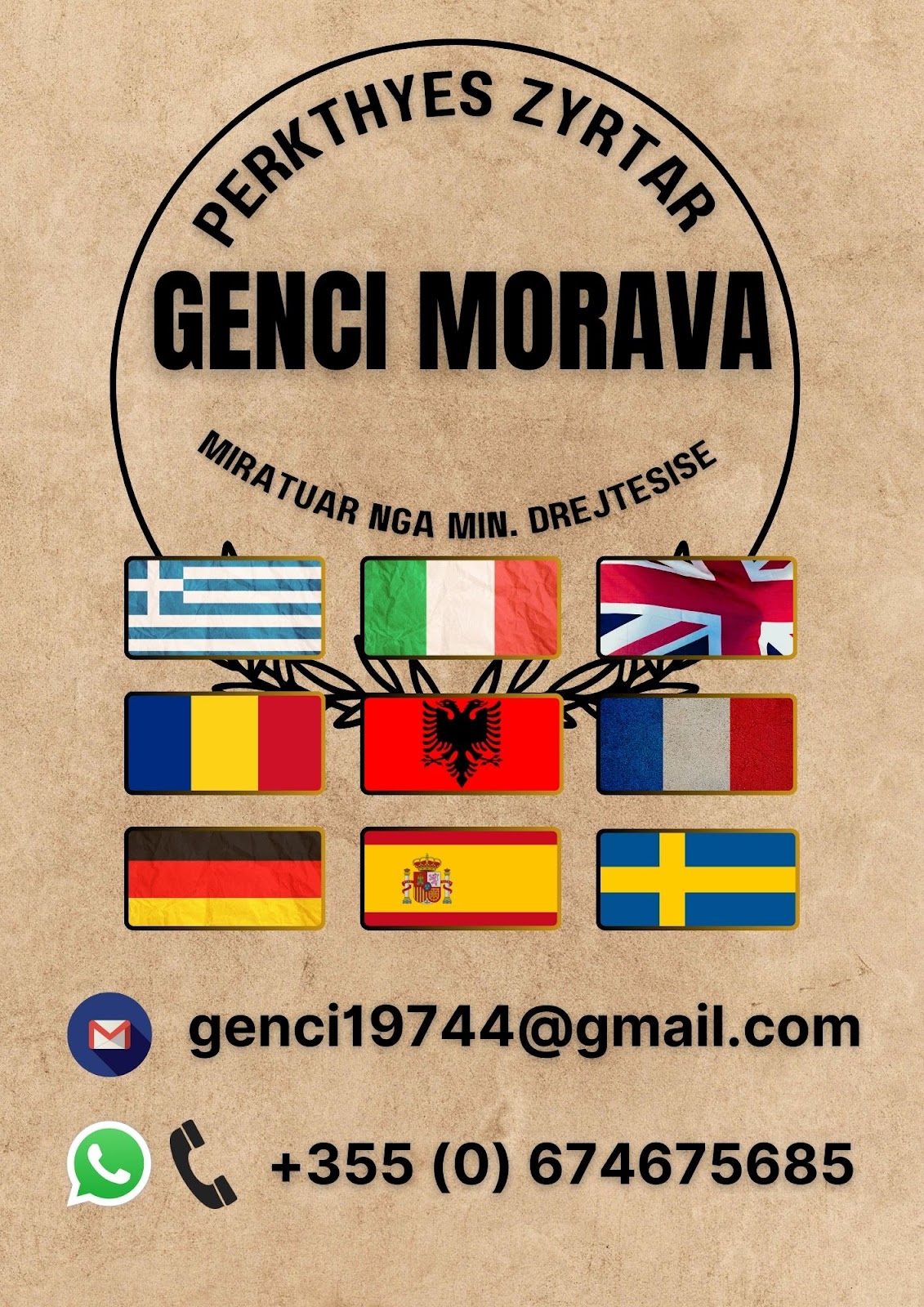 Agjenci/Zyre Perkthyes ne Pogradec - Përkthime për në Konsullatë "Genci Morava", Albania