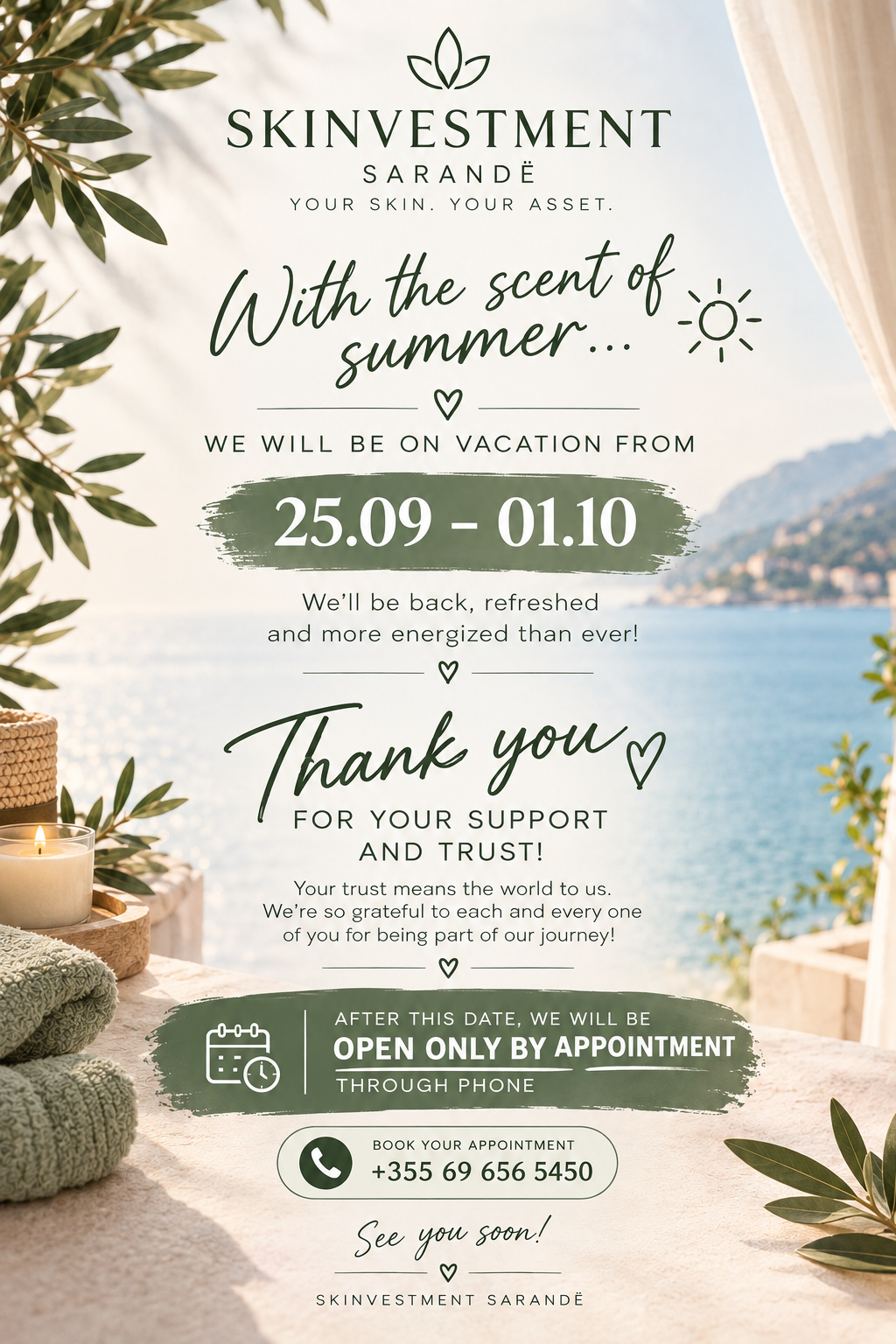 "Skinvestment Sarandë" Massage, Facials, Nails, Waxing