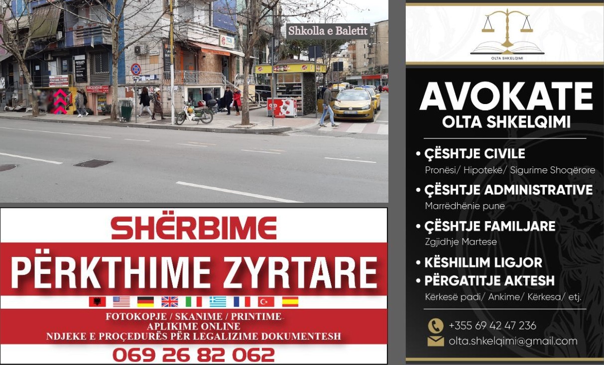 Zyrë Avokatie & Përkthime Zyrtare (Olta Shkelqimi & Erdi Hoxhalli)